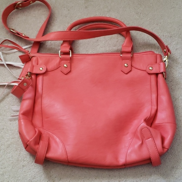 Steve Madden Orange Faux Leather Satchel - Picture 2 of 4